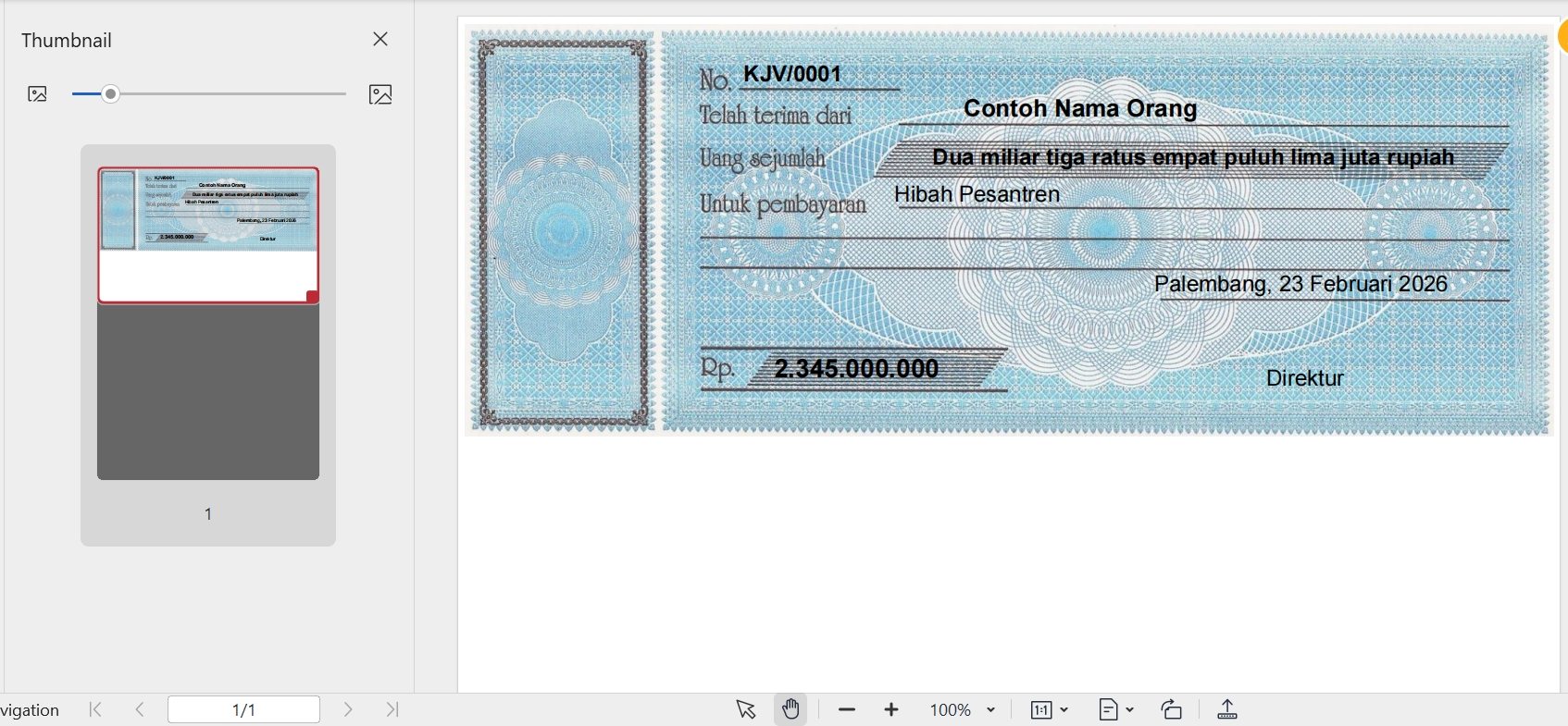 Aplikasi Pembuat Kwitansi 2