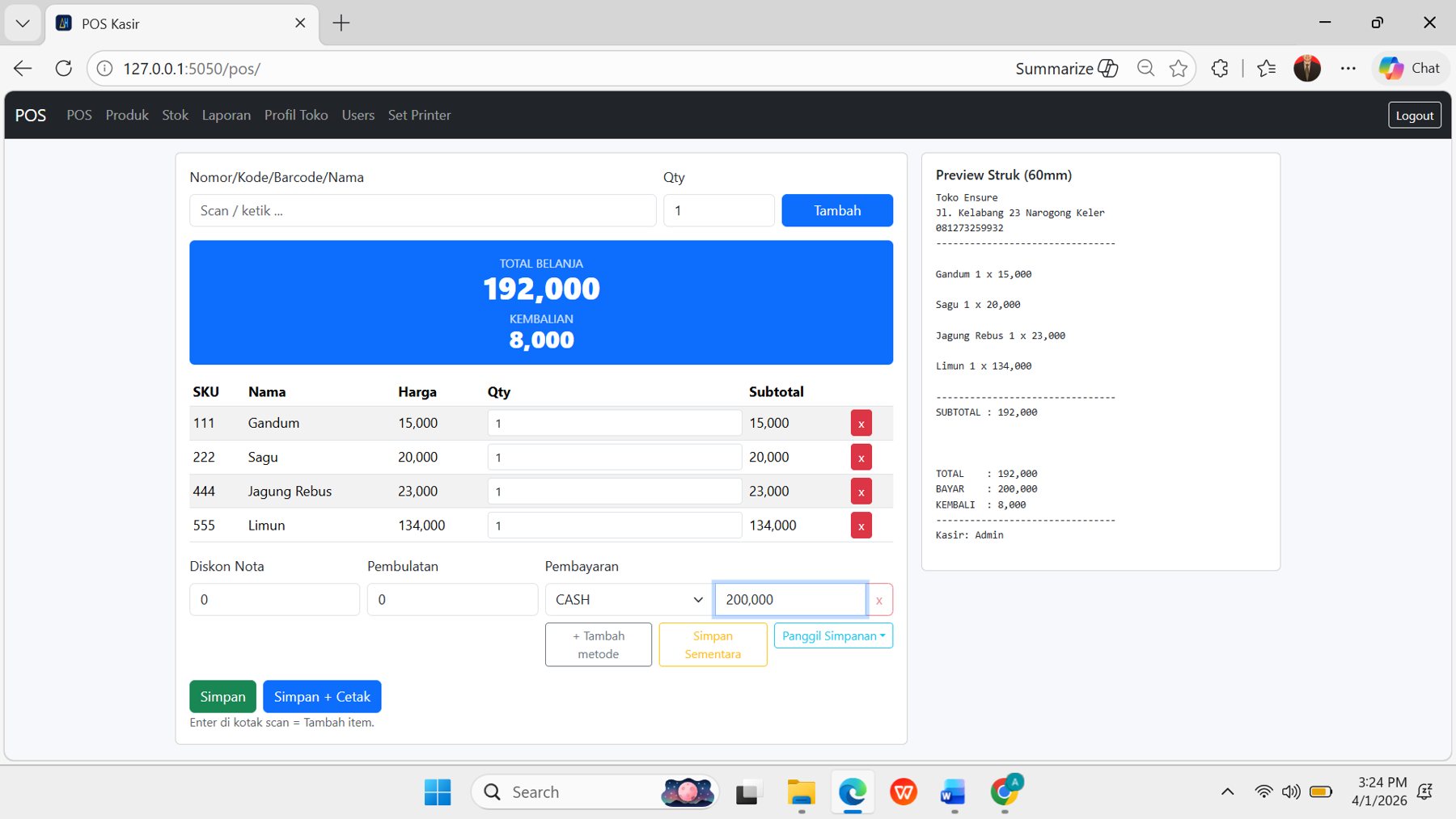 AhatekPOS Kasir Pro 10