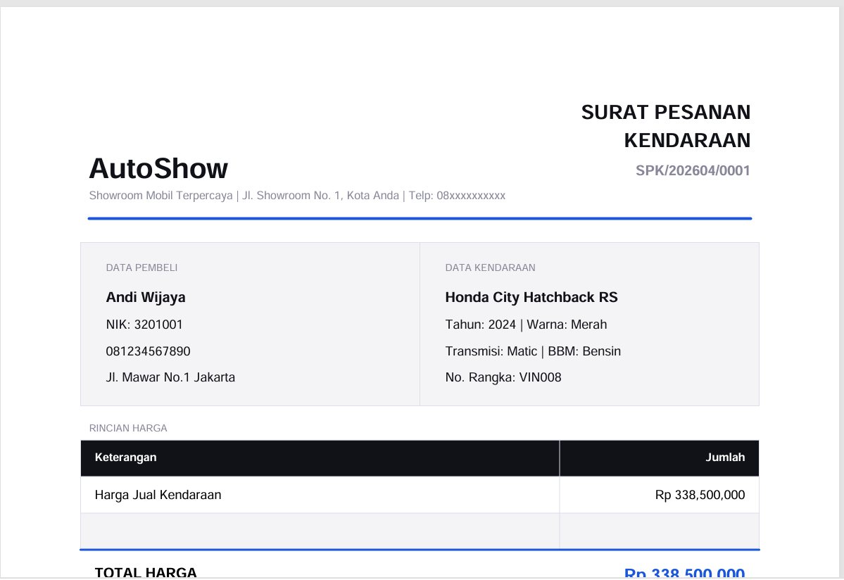 🚗 Aplikasi Showroom Mobil – Solusi Lengkap Manajemen Penjualan & Operasional 6