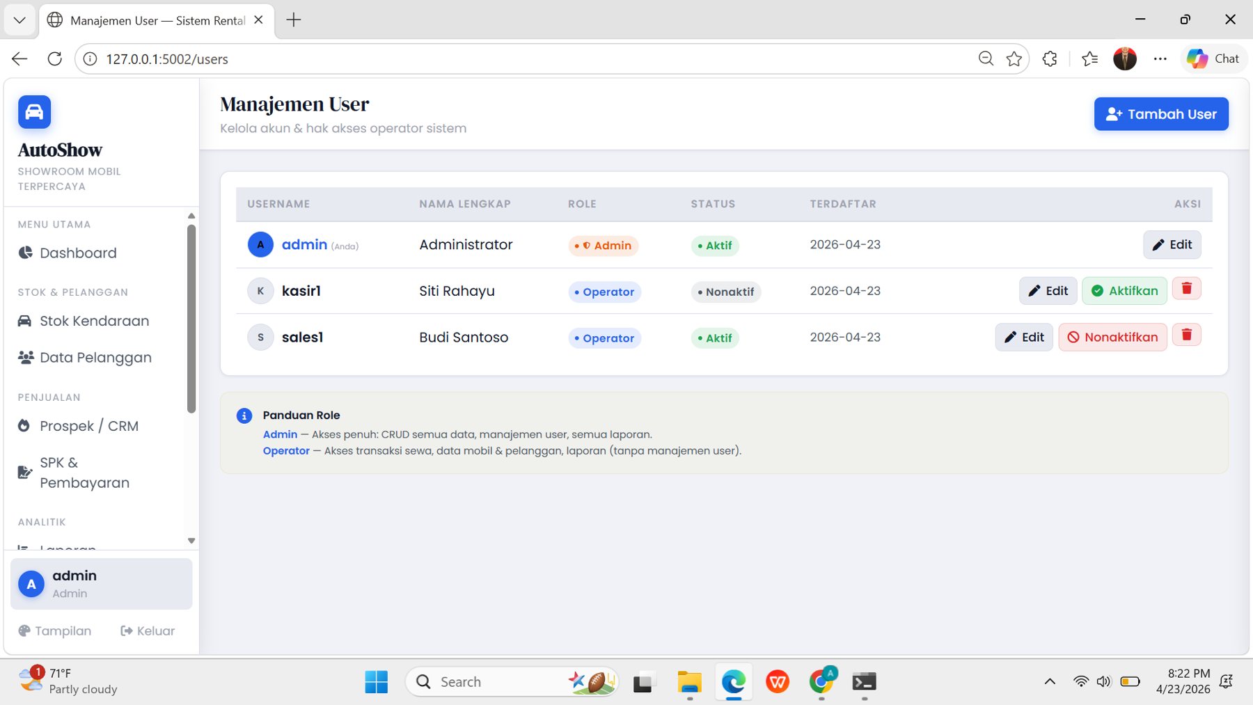 🚗 Aplikasi Showroom Mobil – Solusi Lengkap Manajemen Penjualan & Operasional 3
