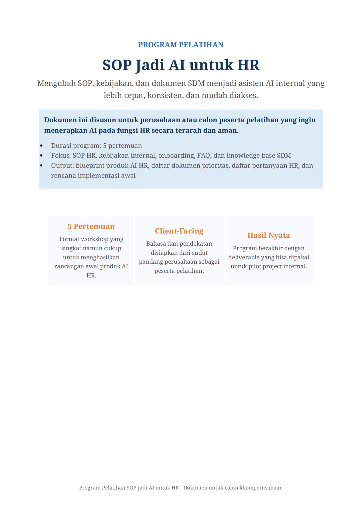 Ubah SOP, Kebijakan, dan Dokumen SDM Menjadi Asisten AI Internal 2